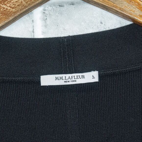 M.M. LAFLEUR Women's The Sant Ambroeus Jardigan Cardigan in Black sz Large - Picture 3 of 10